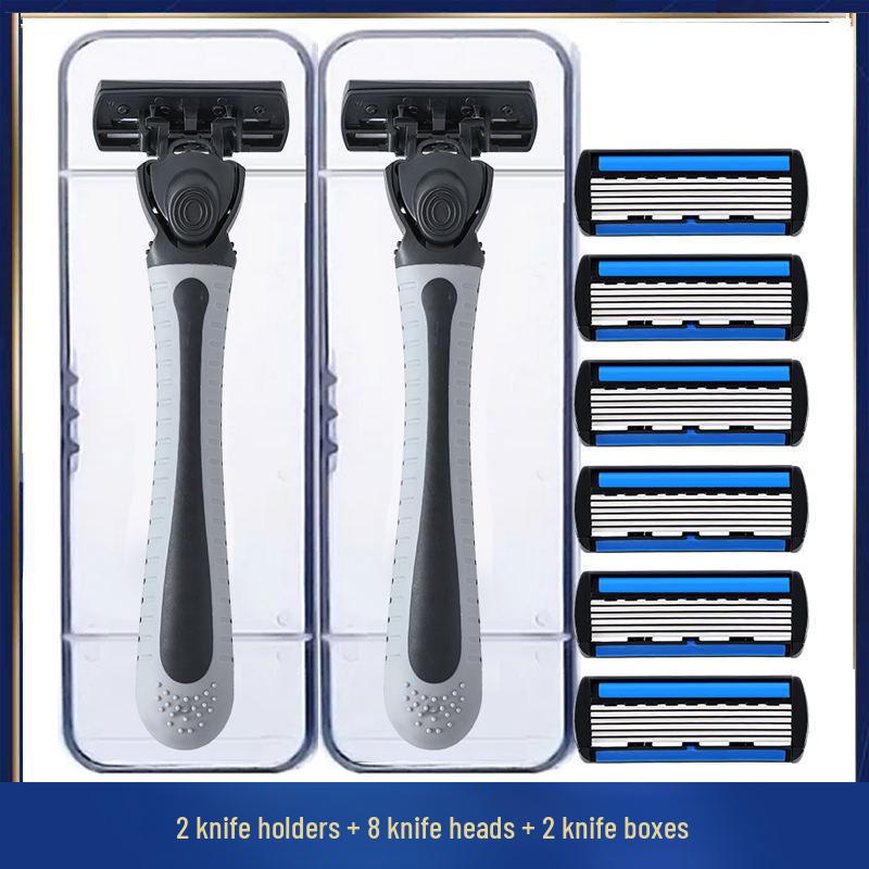 Шестислойная мужская винтажная бритва со сменными лезвиями